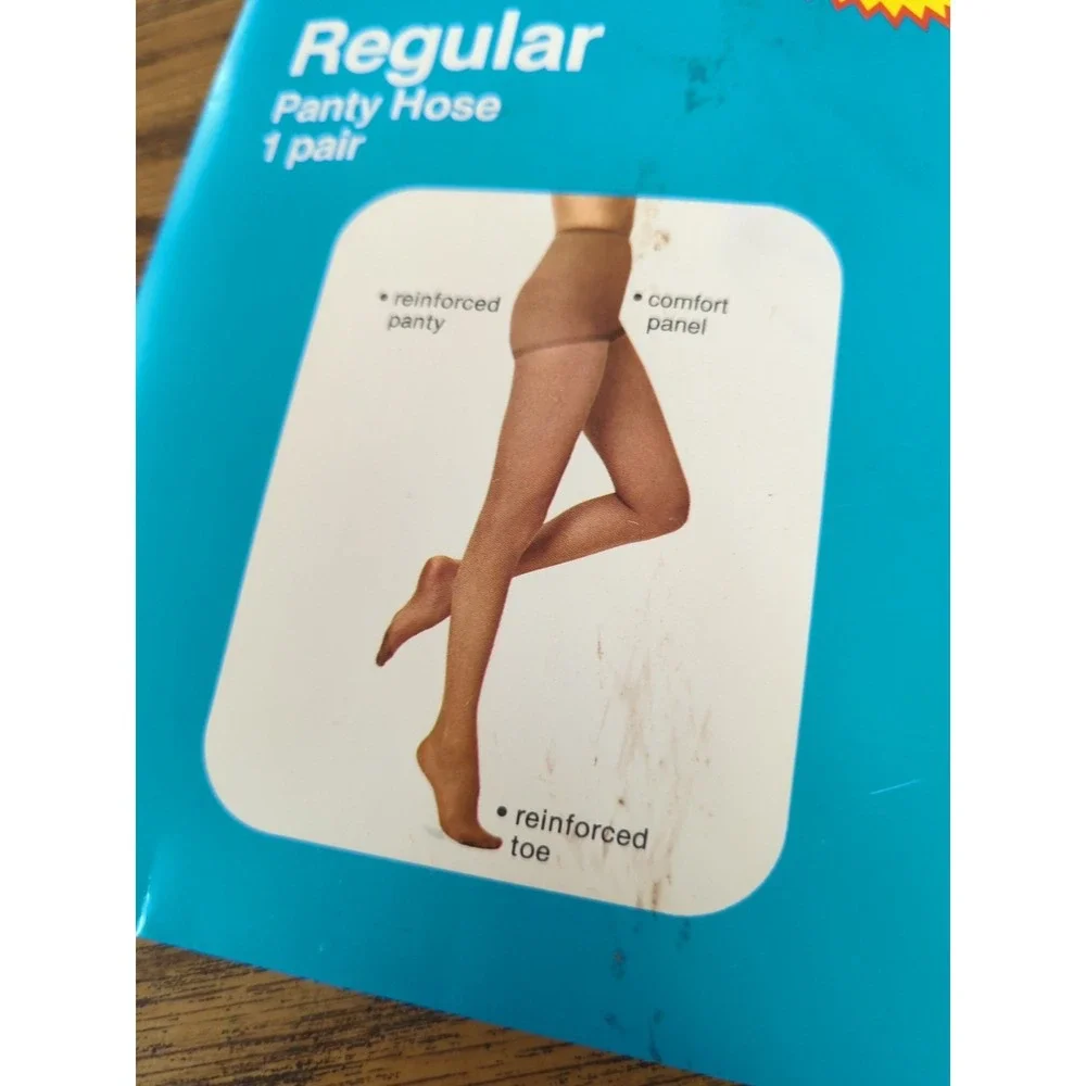 NEW Vintage Pathmark Nude Medium/Tall Reinforced Panty Toe‎ Pantyhose
